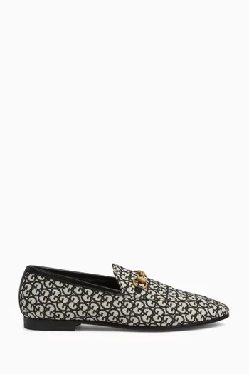 Jordaan GG Jacquard Loafers in Canvas