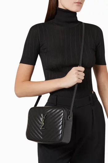 Lou Camera Shoulder Bag in Quilted Leather