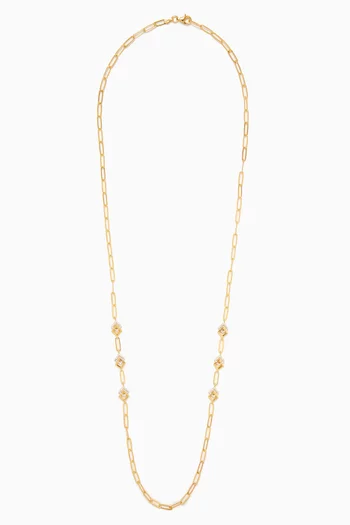 Sautoir Long Necklace in 24kt Gold-plated Sterling Silver