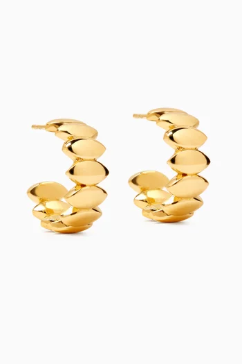 Hoop Earrings in 24kt Gold-plated Sterling Silver