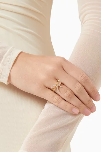 خاتم بتصميم عقدة فضة إسترلينية مطلية بذهب عيار 24