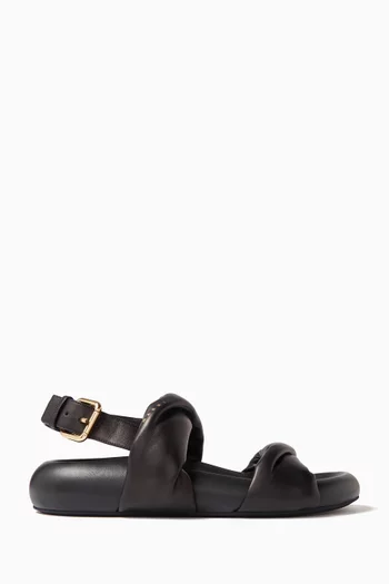 Bubble Twisted Sandals in Calf Leather