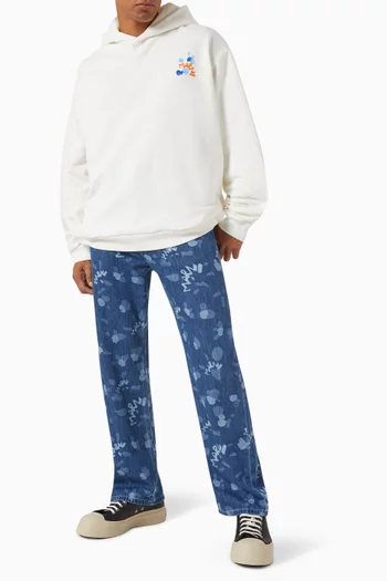Logo-print Jeans in Cotton-denim