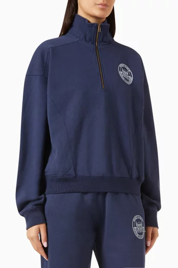 Vendome Resort Quarter-zip Sweatshirt in Cotton-fleece