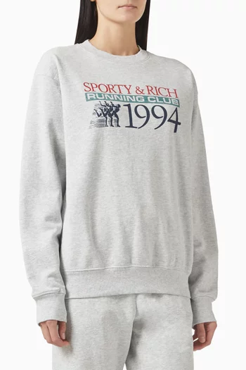 Finish Line Sweatshirt in Cotton-fleece