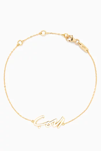 ”Al Hob” Enamel Bracelet in 18kt Gold