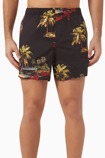 Island Logo Swim Shorts in Nylon