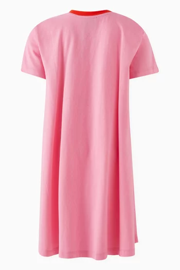 Graphic Logo Print Dress in Organic Cotton