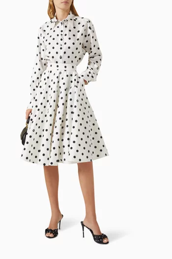 Polka-dot Shirt in Silk Twill