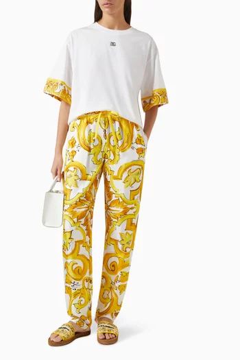 Majolica-print T-shirt in Cotton Jersey