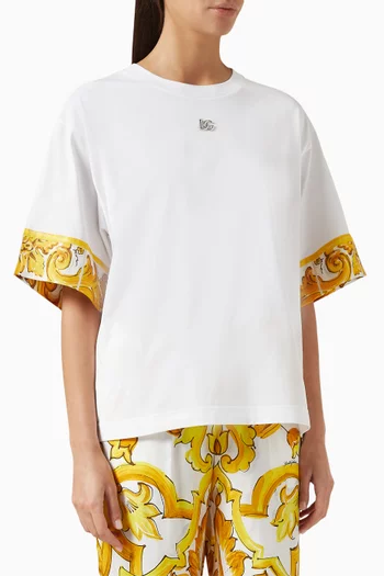 Majolica-print T-shirt in Cotton Jersey