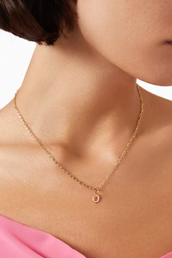 Arabic Single Initial Charm 'N' in Diamonds and 18kt Gold