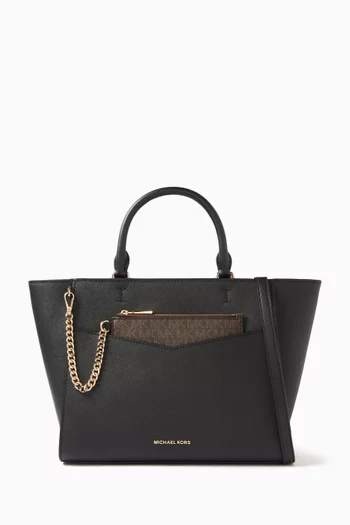 Medium Kaylee 2-in-1 Satchel Bag in Saffiano Leather