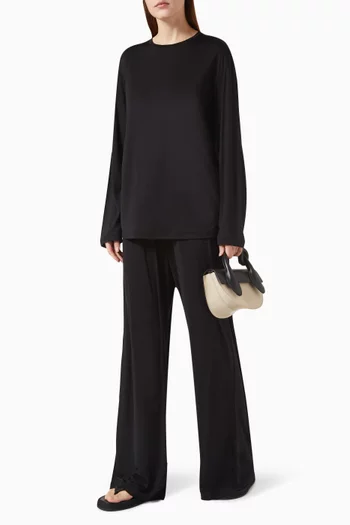 Long-sleeve T-shirt in Silk-jersey