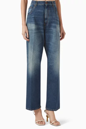 Pleat-detailed Boyfriend-fit Jeans