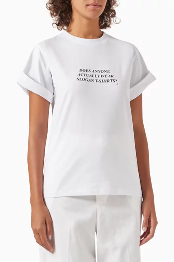 Slogan-print T-shirt in Organic-cotton
