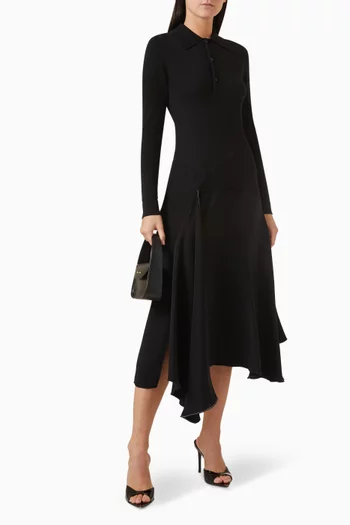 Henley Shirt Midi Dress