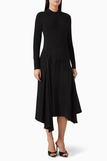 Henley Shirt Midi Dress
