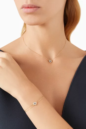 Evil Eye Diamond Necklace in 18kt Gold