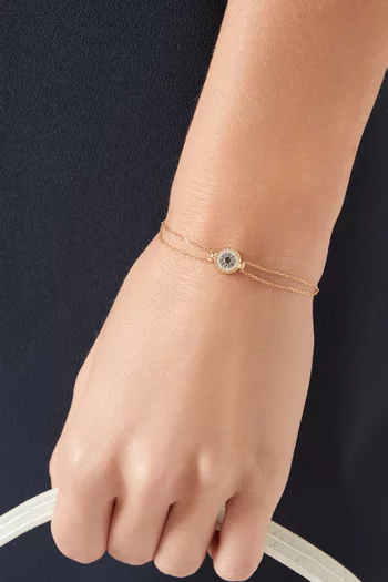 Evil Eye Diamond Bracelet in 18kt Gold