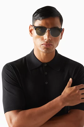 Round Sunglasses in Acetate & Metal