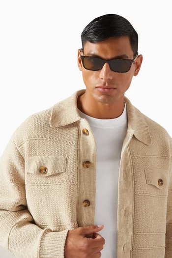 Rectangle Sunglasses in Acetate