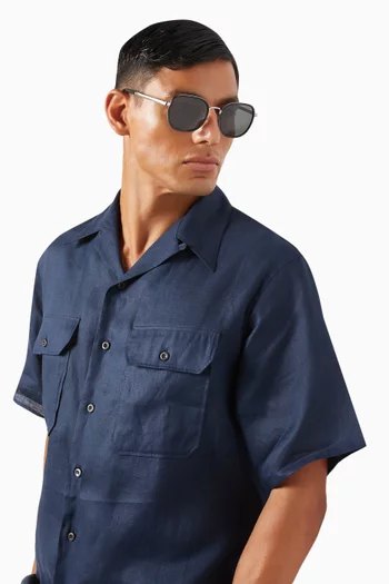 Square Sunglasses in Metal
