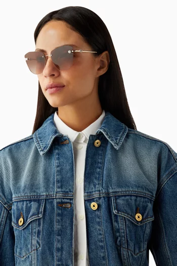 Butterfly Sunglasses in Metal