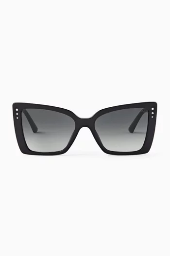 Oversized Butterfly Sunglasses in Acetate