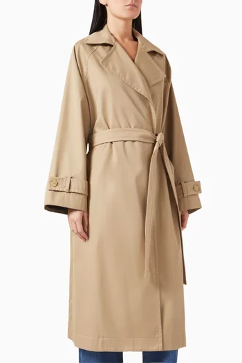 Kai Belted Trench Coat in Cotton