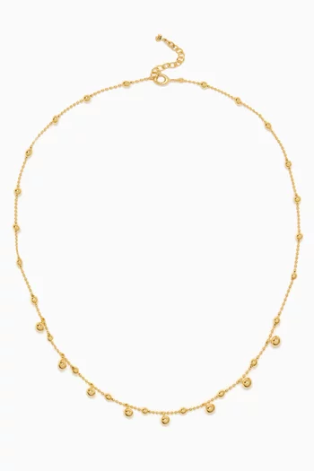 Ball Charm Chain Necklace in Gold-plated Brass