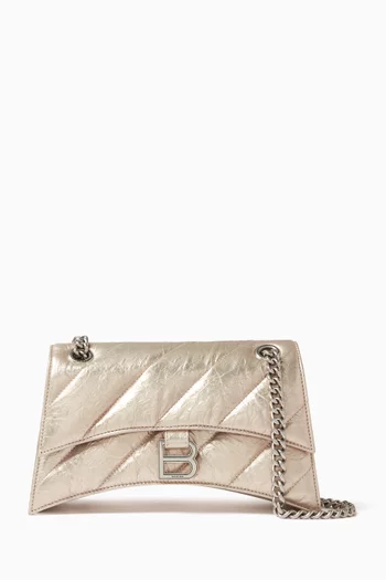 Small Crush Chain Shoulder Bag in Quilted Leather