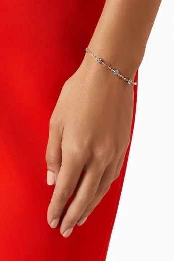 By The Yard Dainty Bracelet in Rhodium-plated Brass