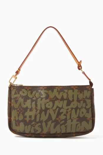 x Stephen Sprouse Graffiti Pochette Accessoires Bag in Coated-canvas