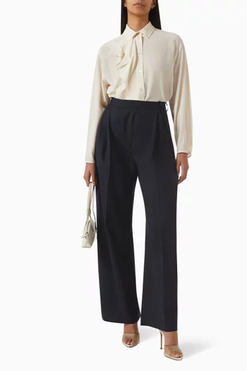Ruffled Blouse in Silk