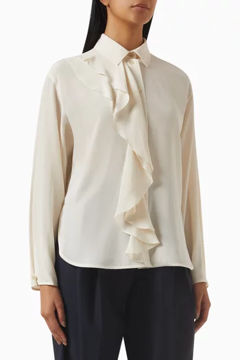Ruffled Blouse in Silk