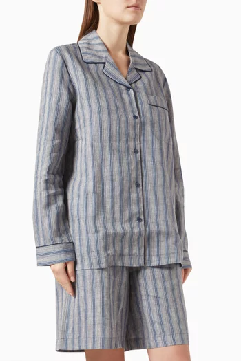 Striped Pyjama Set in Linen