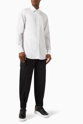 T-bar Chain Shirt in Cotton Poplin