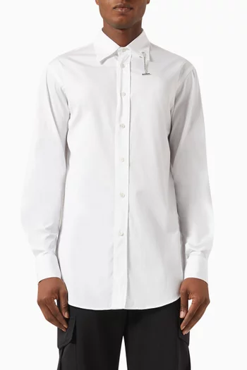 T-bar Chain Shirt in Cotton Poplin