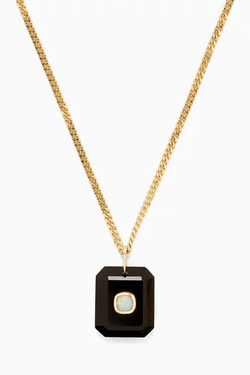 Anton N°1 Onyx Necklace in 9kt Yellow Gold