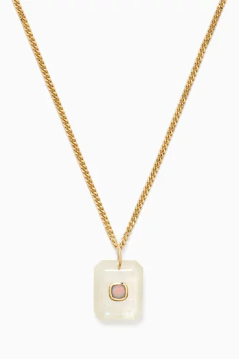 Anton N°1 Moonstone Necklace in 9kt Yellow Gold