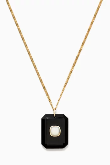 Anton N°2 Onyx Necklace in 9kt Yellow Gold
