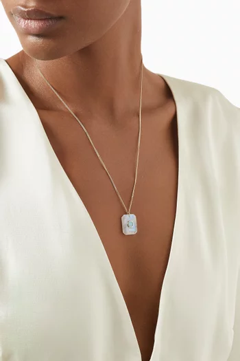 Anton N°2 Moonstone Necklace in 9kt Yellow Gold