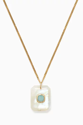 Anton N°2 Moonstone Necklace in 9kt Yellow Gold