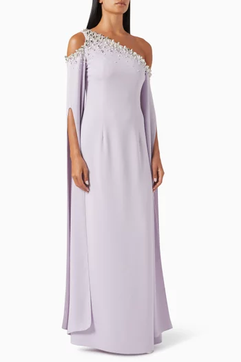Cailyn Embellished Maxi Dress in Crepe