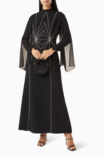 Orchid Crystal-embellished Maxi Dress in Crepe