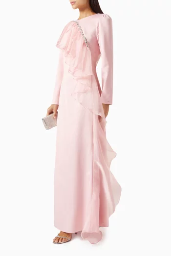 Salvador Ruffled Maxi Dress