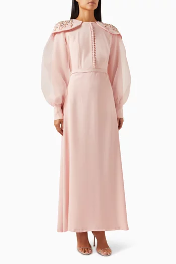 Stephane Crystal-embellished Maxi Dress in Crepe
