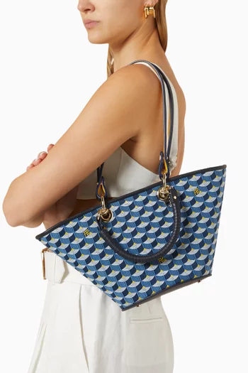 Battle Ready 36 Tote Bag in Saga Jacquard Canvas & Leather