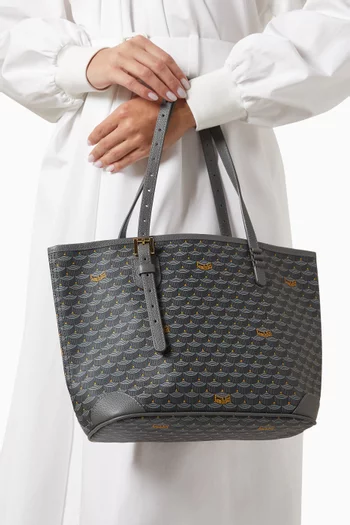 Daily Battle 27 Tote Bag in Coated-canvas & Leather